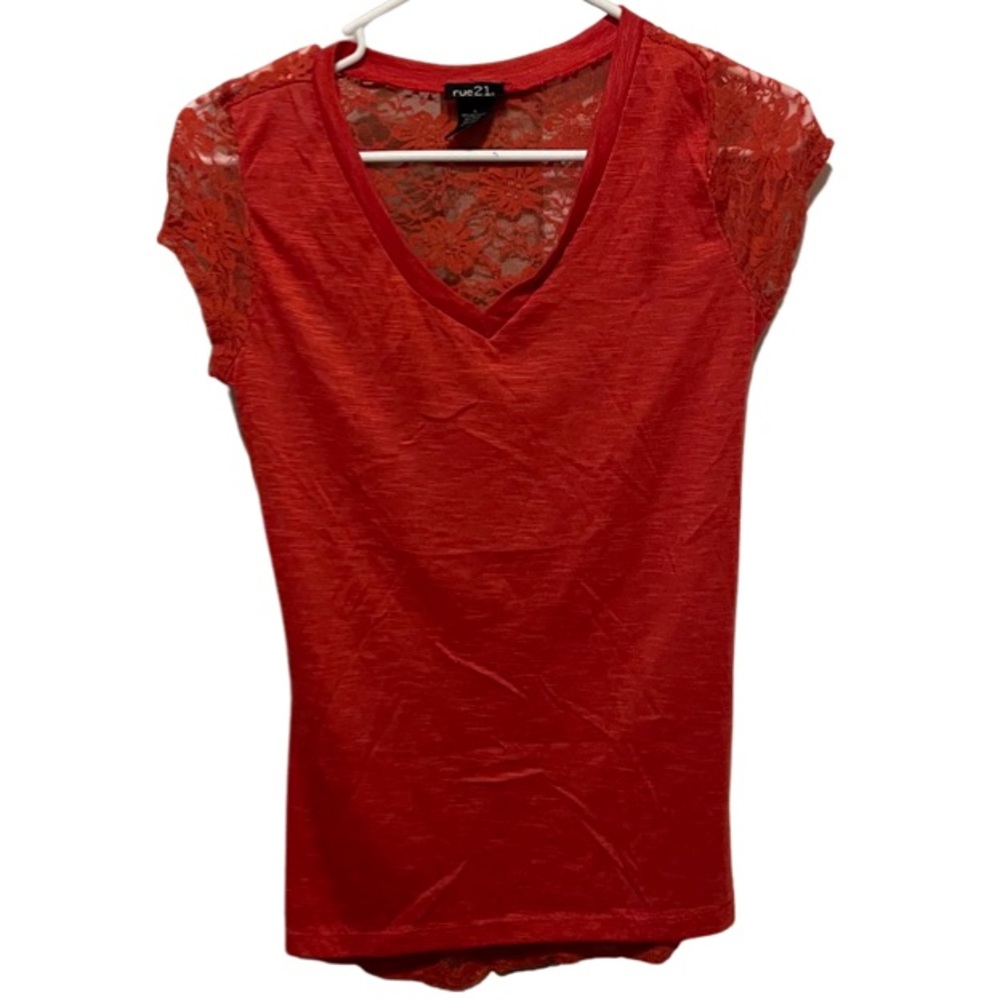 Rue21 Sheer Lace Back Top